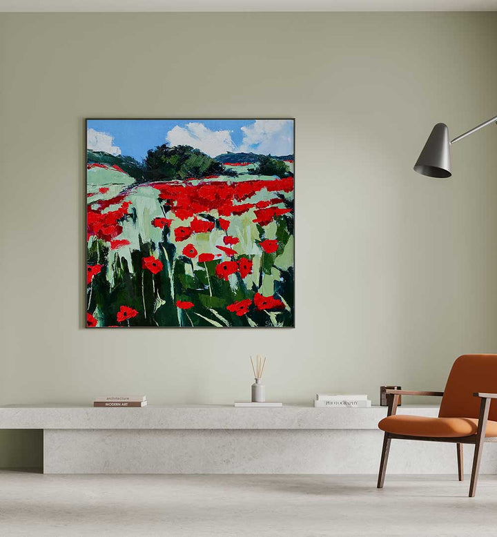 POPPIES , LANDSCAPE PAINTINGS