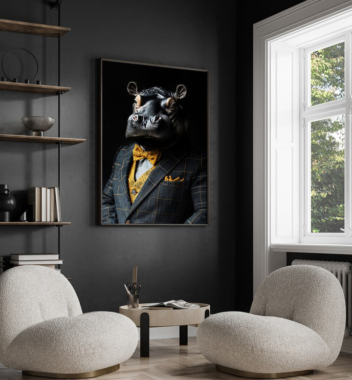 WILD SUITS - HIPPOPOTAMUS , ANIMAL PAINTINGS