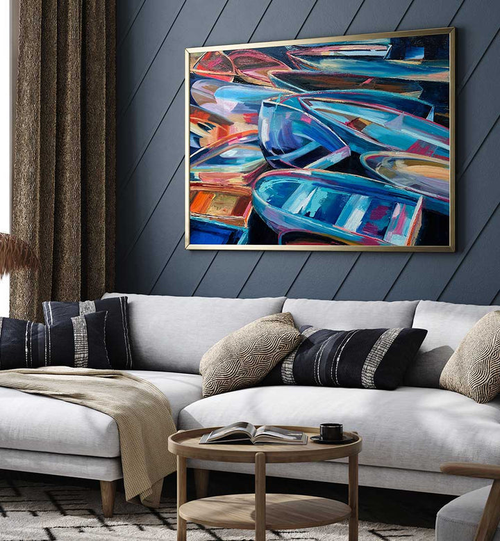 BOATS , BEACH PAINTINGS