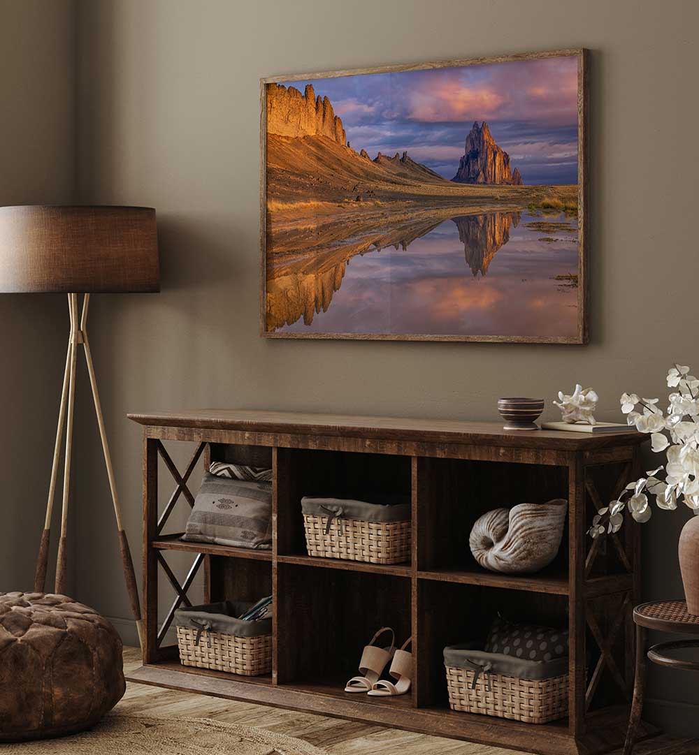 REFLECTION OF SHIPROCK , PHOTOGRAPHY PRINTS