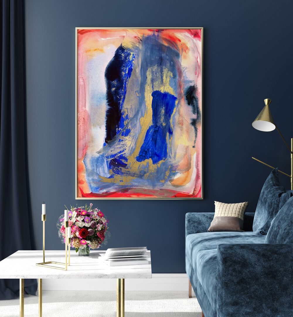 Vibrant PASSION II, ABSTRACT PAINTINGS enhance modern living spaces with bold colors and dynamic textures.
