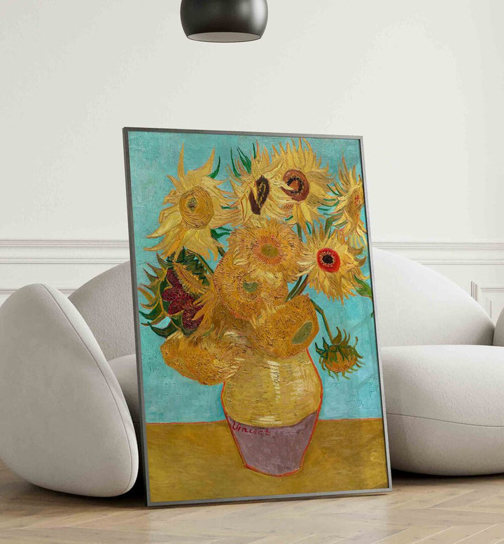 VINCENT VAN GOGH'S VASE WITH TWELVE SUNFLOWERS (1888–1889), VINTAGE PAINTINGS