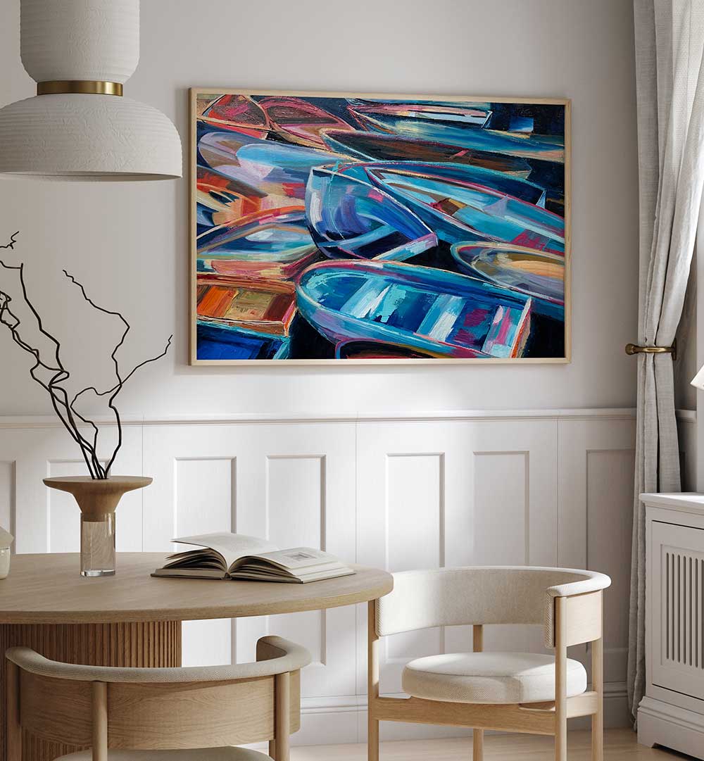 BOATS , BEACH PAINTINGS