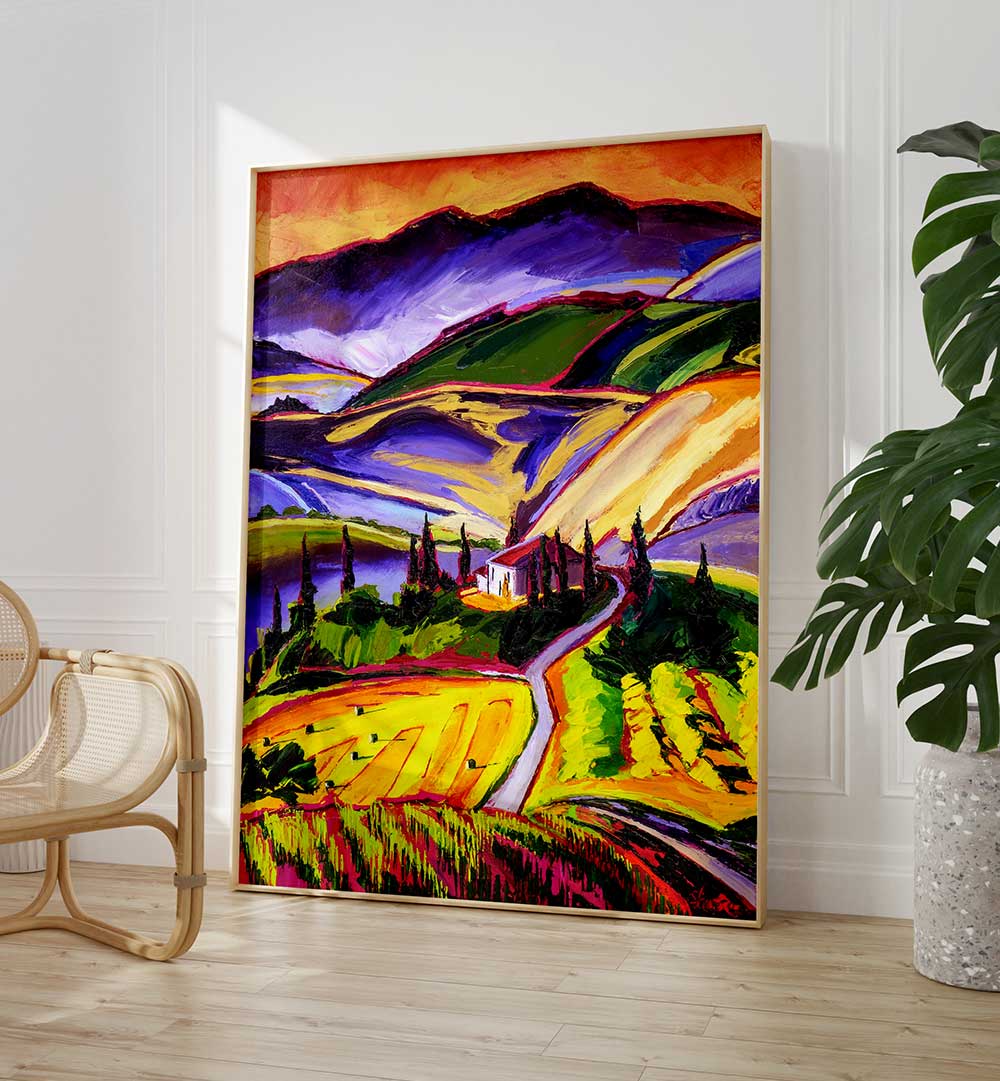 TUSCAN VINEYARD , LANDSCAPE PAINTINGS