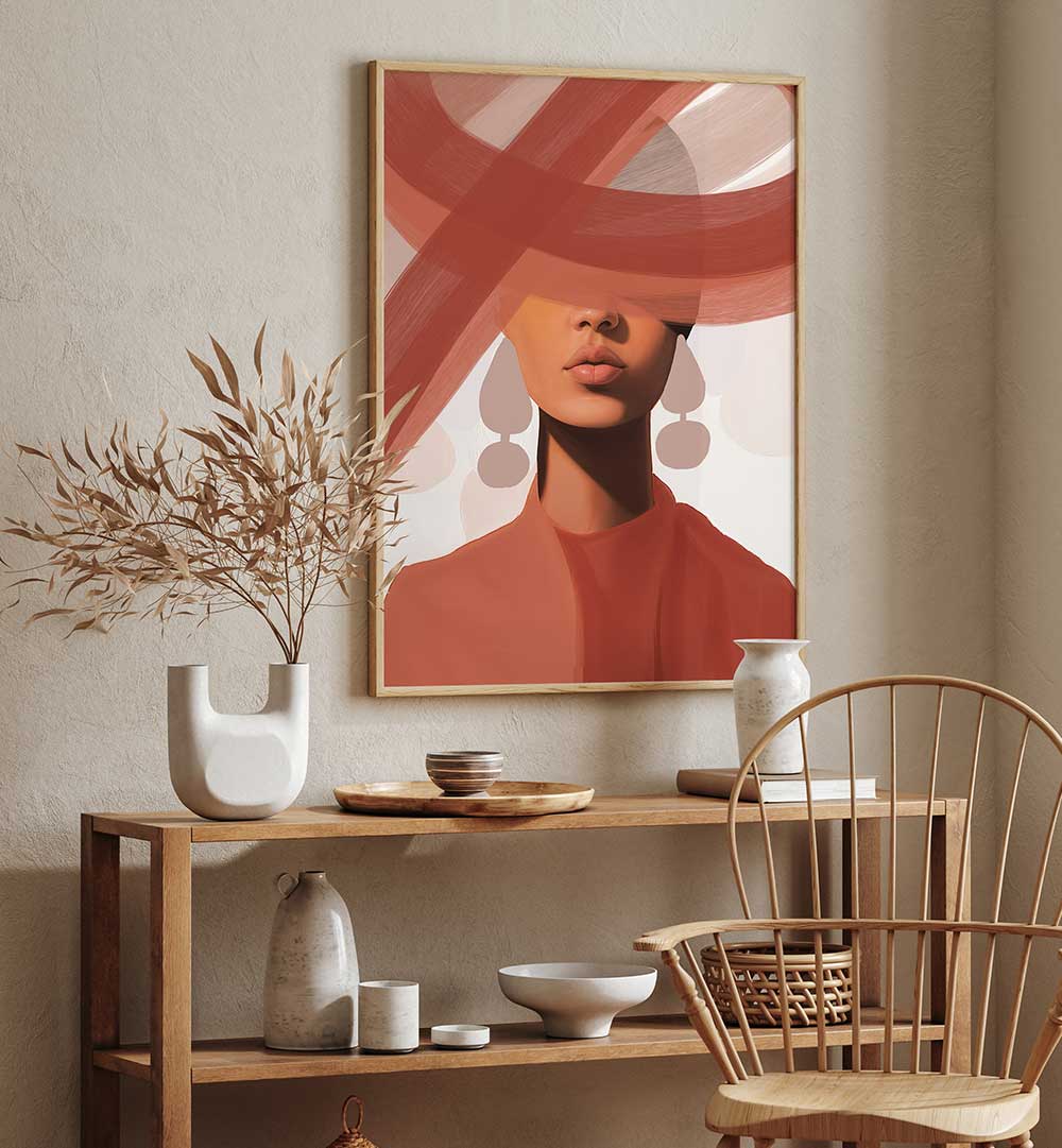 STUDIO PALETTE WOMAN TERRA , PORTRAITS & FIGURATIVE ILLUSTRATIONS