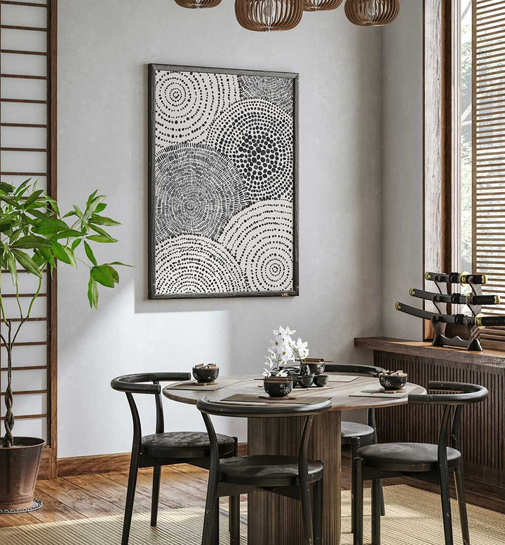 TRIBAL TAPESTRY - CIRCLES , PATTERN ART PRINTS
