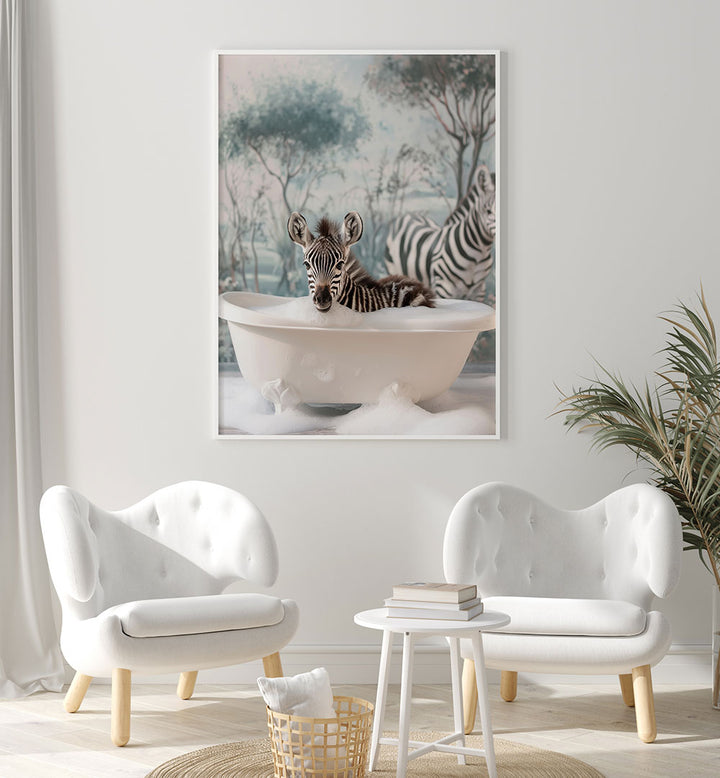 STRIPED BUBBLE JOY , BATHROOM ART PRINTS