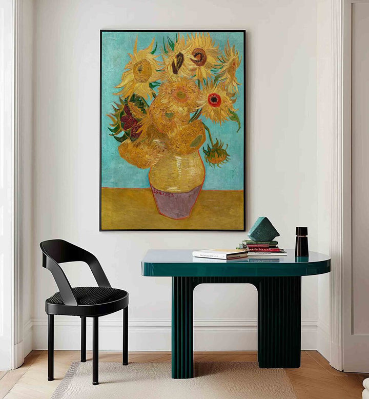 VINCENT VAN GOGH'S VASE WITH TWELVE SUNFLOWERS (1888–1889), VINTAGE PAINTINGS