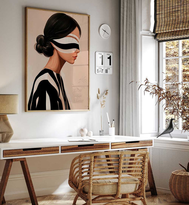 STUDIO PALETTE WOMAN XI , PORTRAITS & FIGURATIVE ILLUSTRATIONS