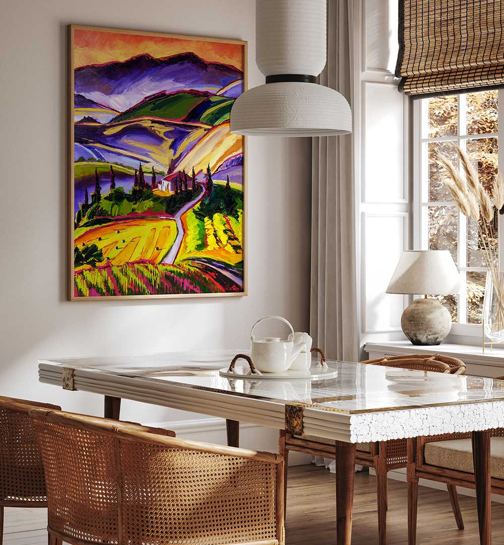 TUSCAN VINEYARD , LANDSCAPE PAINTINGS