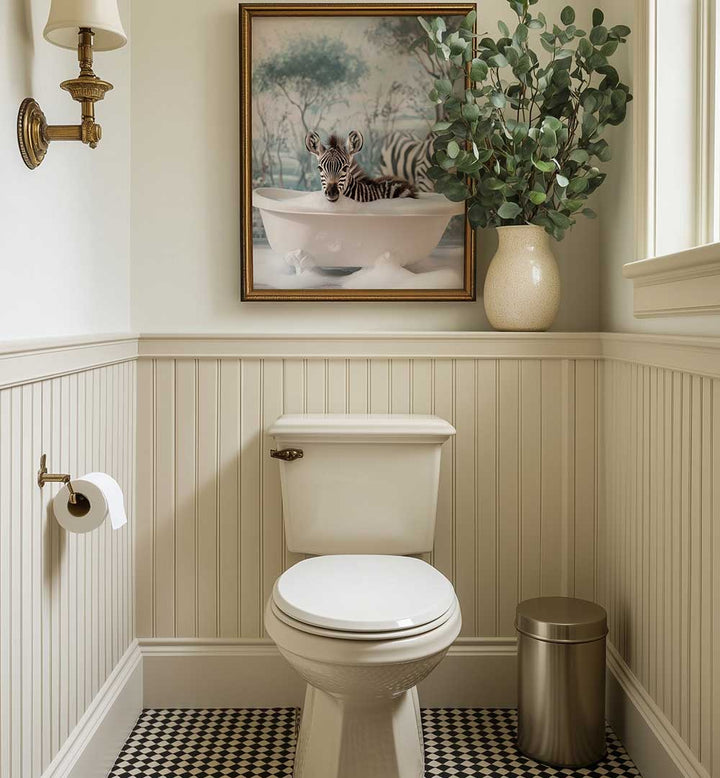 STRIPED BUBBLE JOY , BATHROOM ART PRINTS