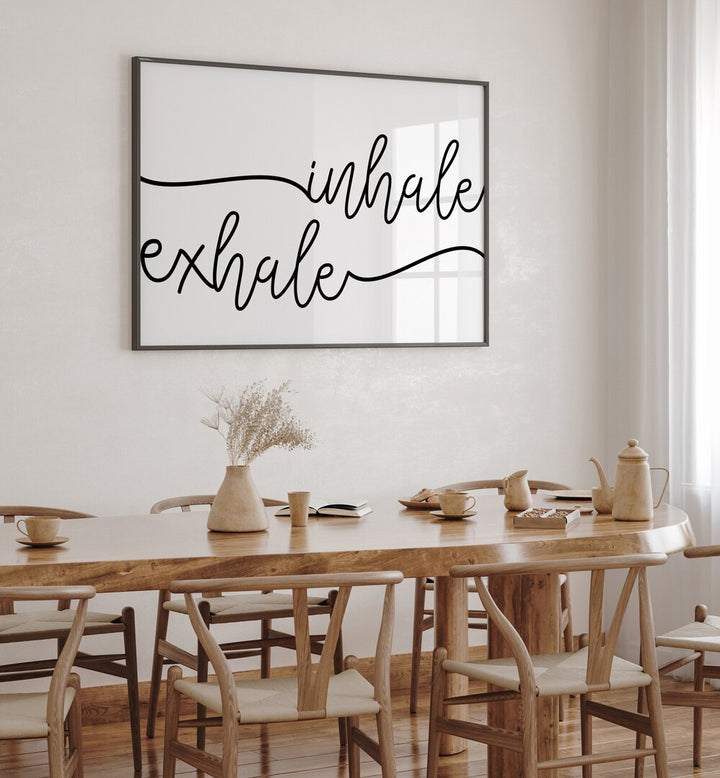 Stylish INHALE X EXHALE, QUOTES poster enhances any space, promoting mindfulness and relaxation in your wellness journey.