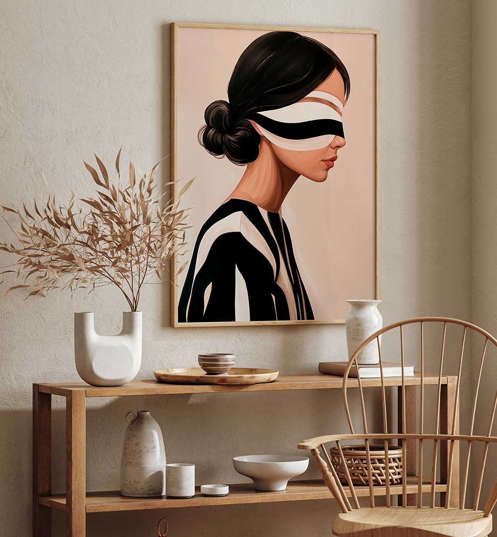 STUDIO PALETTE WOMAN XI , PORTRAITS & FIGURATIVE ILLUSTRATIONS