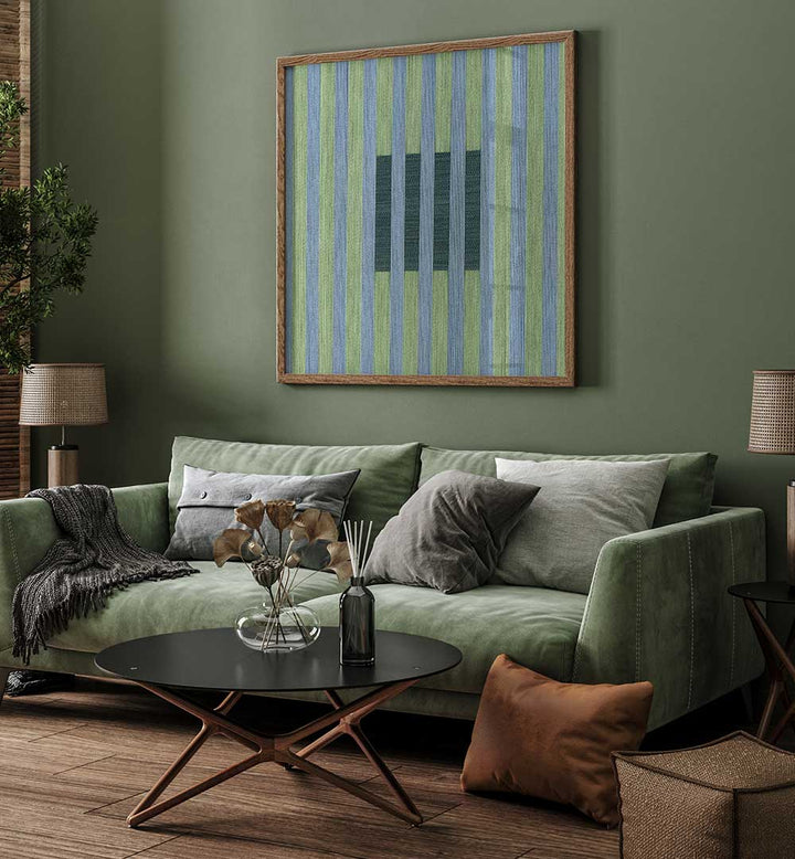LAGOON GREEN VII , GEOMETRIC ART PRINTS