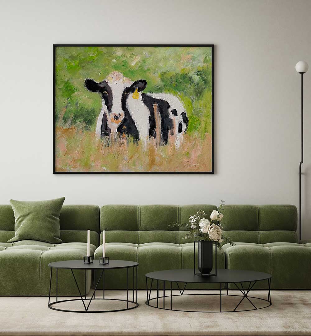 COVERED IN CLOVER , ANIMAL PAINTINGS