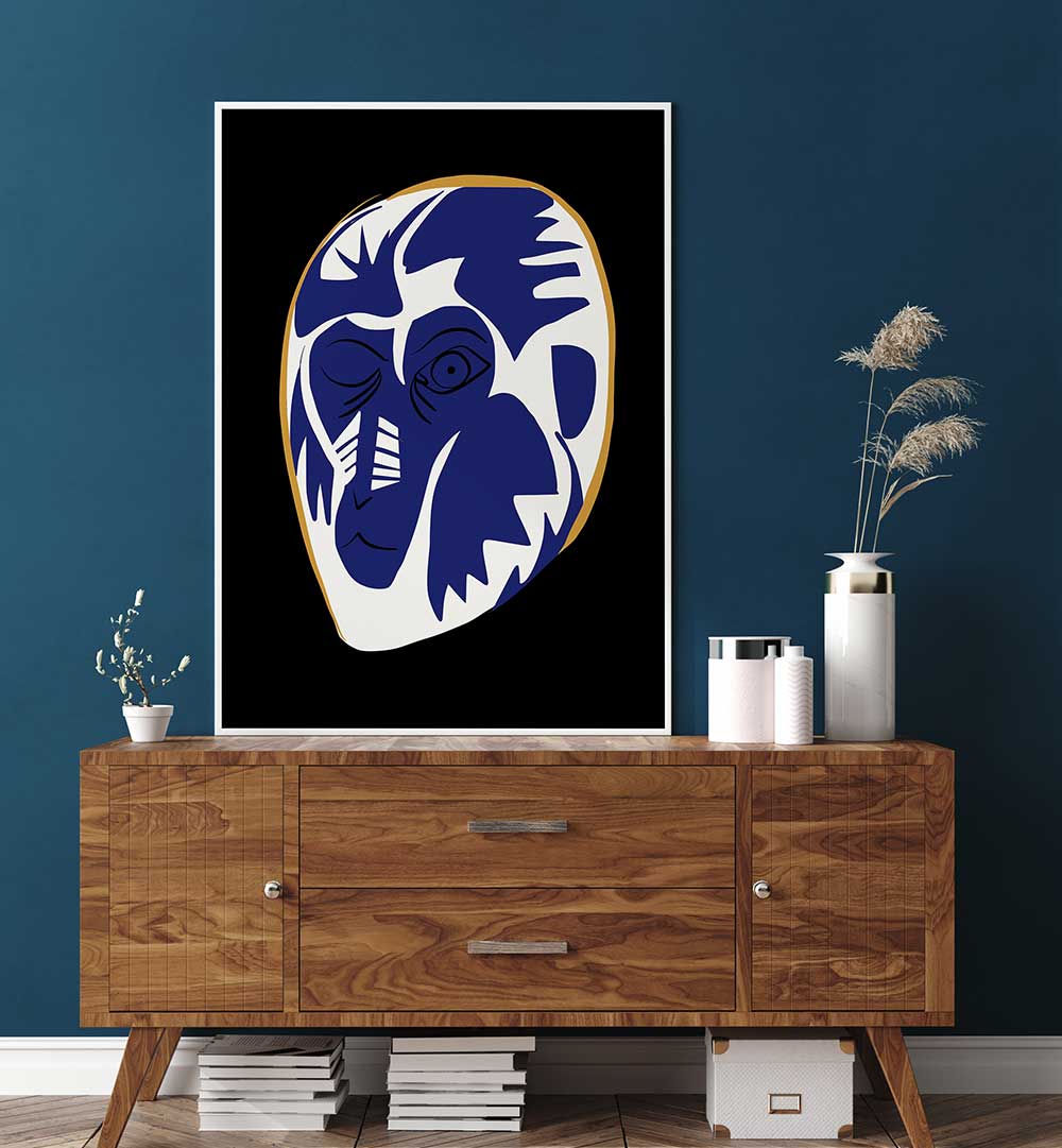 ABSTRACT MASK ILLUSION , ABSTRACT PAINTINGS