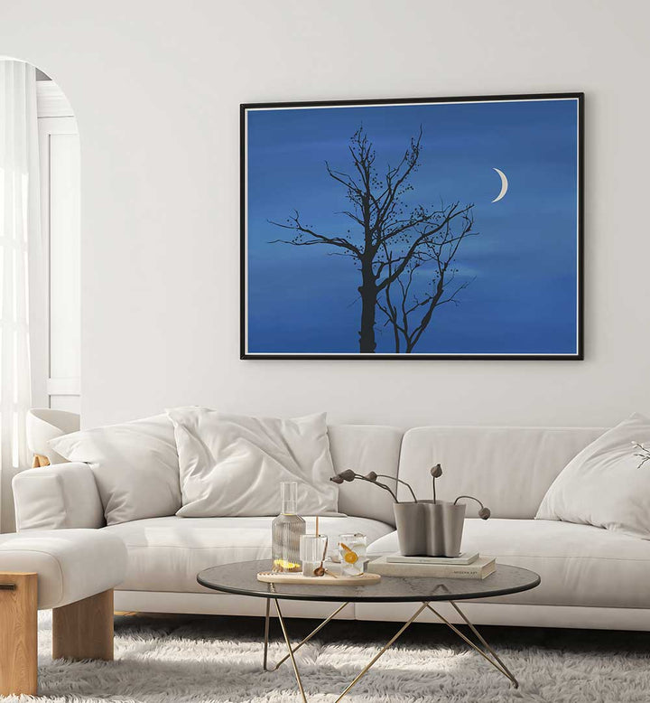 CRESCENT BLUE SKY , LANDSCAPE PAINTINGS