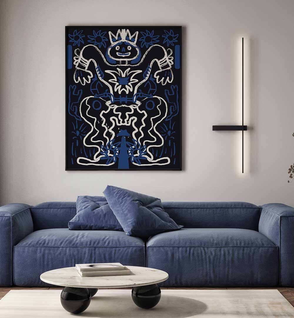 CHALK DRAWING COWBOY , COMIC POSTERS