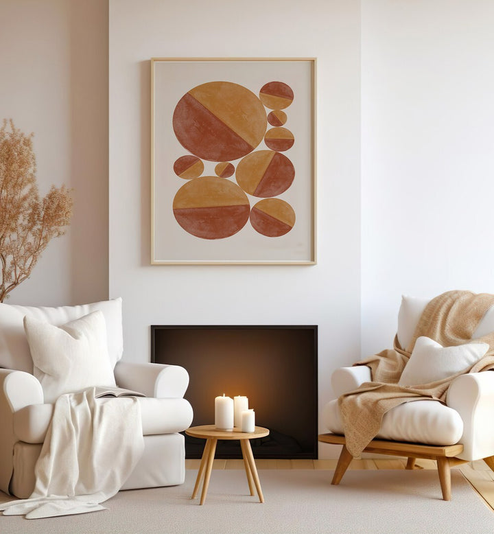 Transform your space with BURNT ORANGE BOLS, GEOMETRIC ART PRINTS from The Miuus Studio, adding elegance to any room.