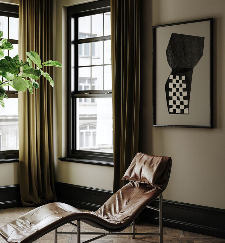 Stylish room featuring MODERN BLOCK SHAPES II, ABSTRACT PAINTINGS, enhancing contemporary home decor.