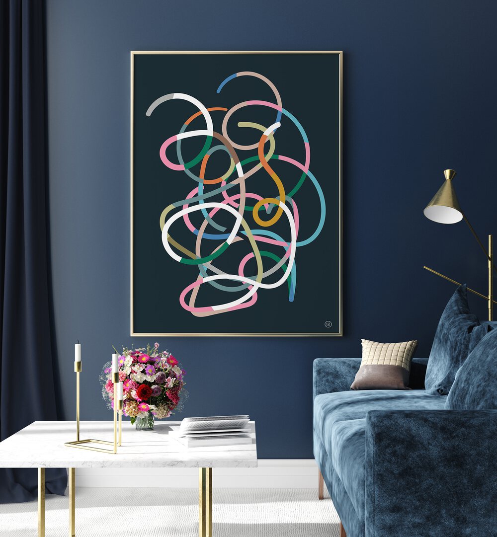 Vibrant COLOR LINES, ABSTRACT PAINTINGS enhance modern decor, adding creativity and emotion to any living space.