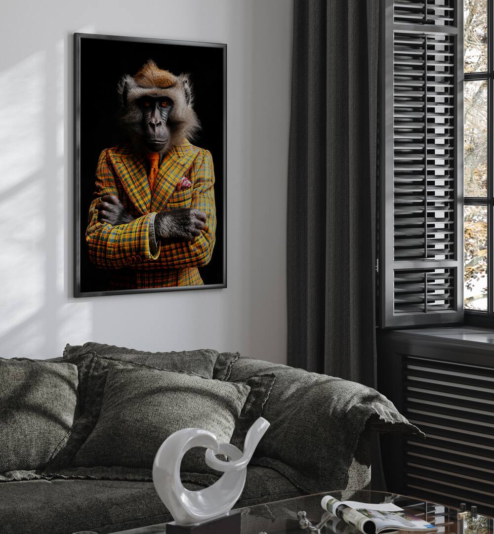 WILD SUITS - BABOON MONKEY , ANIMAL PAINTINGS