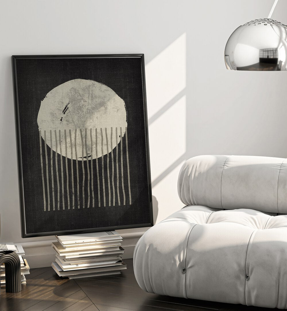 Stylish decor featuring THE COOL ROUND JELLYFISH, GEOMETRIC ART PRINTS, perfect for modern living spaces.