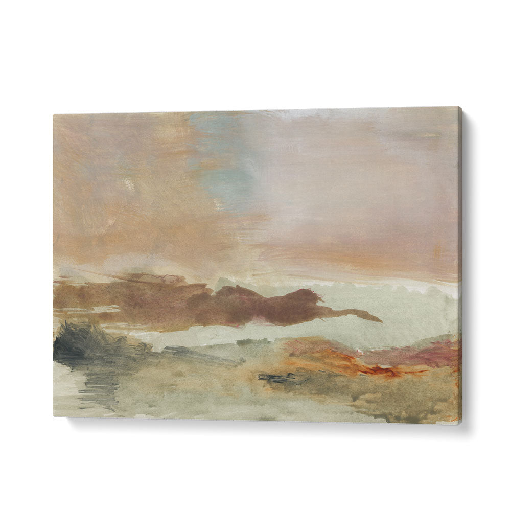 Serene abstract landscape in soft earth tones from the EARTHTONES I, LANDSCAPE PAINTINGS collection. Perfect for any space.
