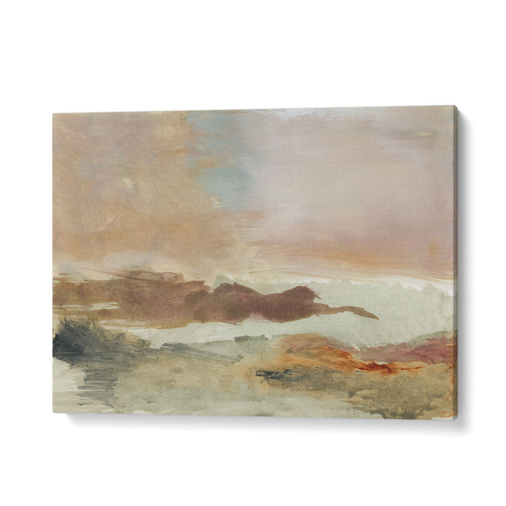 Serene abstract landscape in soft earth tones from the EARTHTONES I, LANDSCAPE PAINTINGS collection. Perfect for any space.