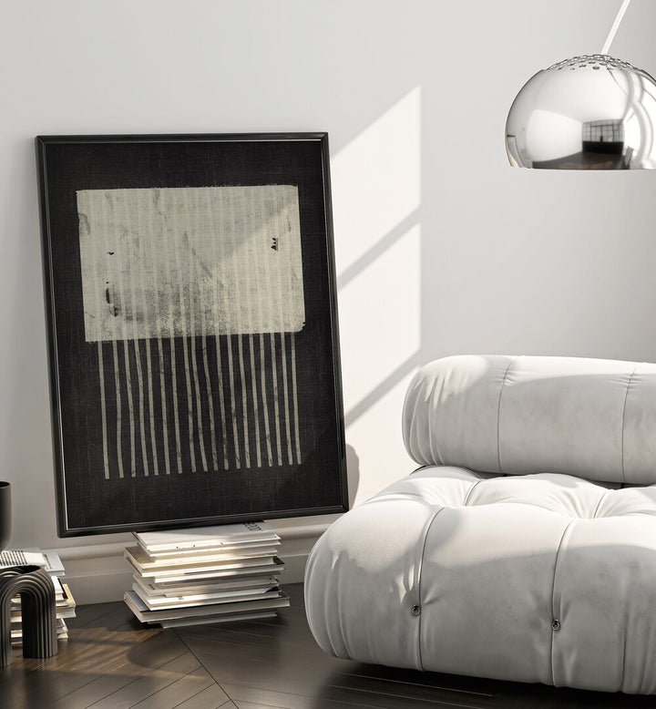 Stylish living room featuring THE COOL SQUARE JELLYFISH, GEOMETRIC ART PRINTS, perfect for modern decor enhancement.