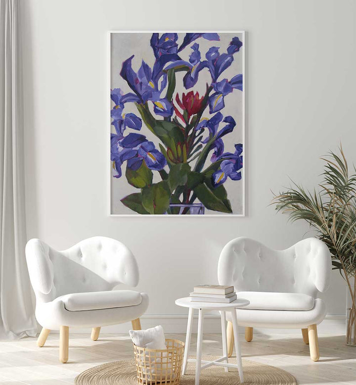 IRIS DESIGN , FLORAL FLOWER PAINTINGS