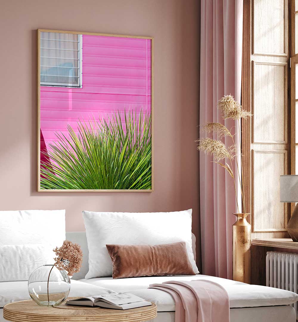 VINTAGE PINK CAMPER TRAILER WITH CACTUS ,PHOTOGRAPHY PRINTS