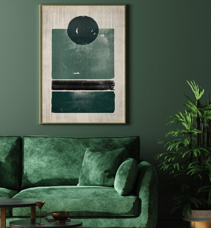 Modern decor featuring THE EMERALD MAN, GEOMETRIC ART PRINTS, adds elegance to any space with captivating design.