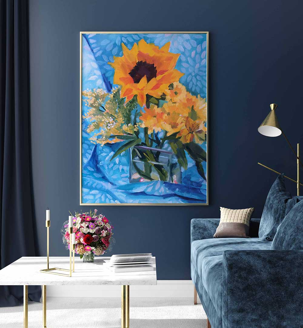 SUMMER FLOWERS , LANDSCAPE PAINTINGS