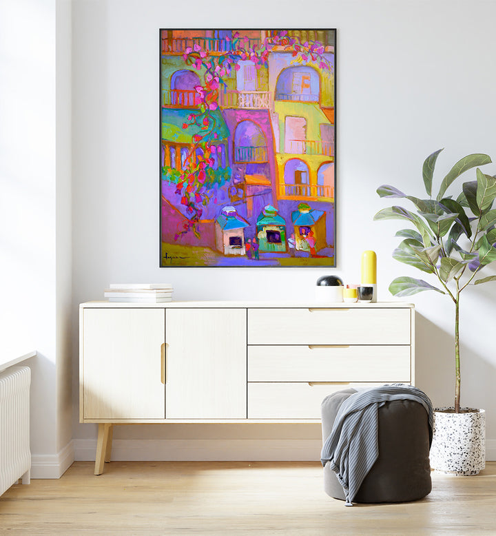 VIBRANT STREETSCAPE , ABSTRACT PAINTINGS