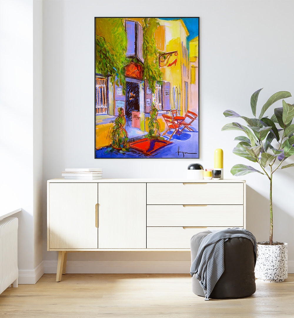 SUNNY COURTYARD CAFE , ABSTRACT PAINTINGS