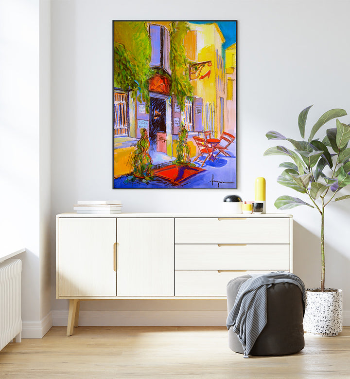 SUNNY COURTYARD CAFE , ABSTRACT PAINTINGS