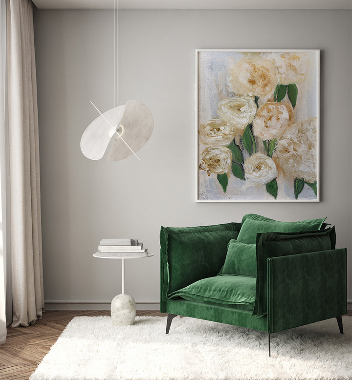 WHITE WHISPER , FLORAL FLOWER PAINTINGS