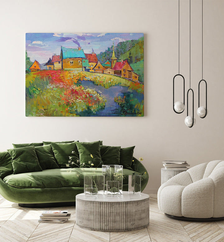 MOUNTAIN CARAVAN , LANDSCAPE PAINTINGS