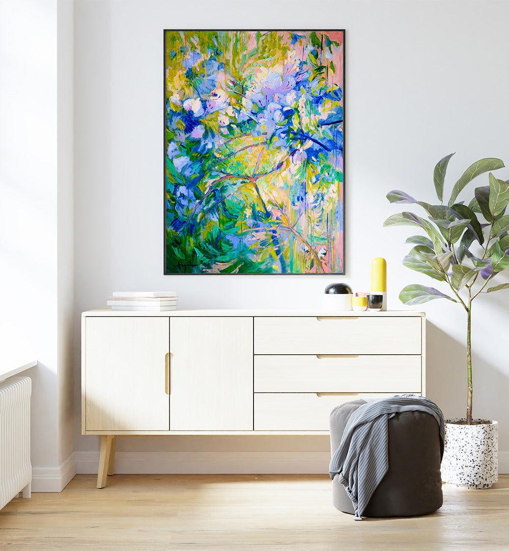 VIVID COLORS AND DELICATE PETALS II  , ABSTRACT PAINTINGS