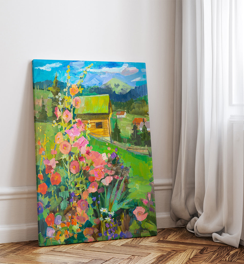 MALLOWS IN BUKOVELE , LANDSCAPE PAINTINGS