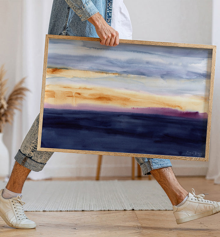 SUNSET ON ENGLISH CHANNEL , ABSTRACT PAINTINGS
