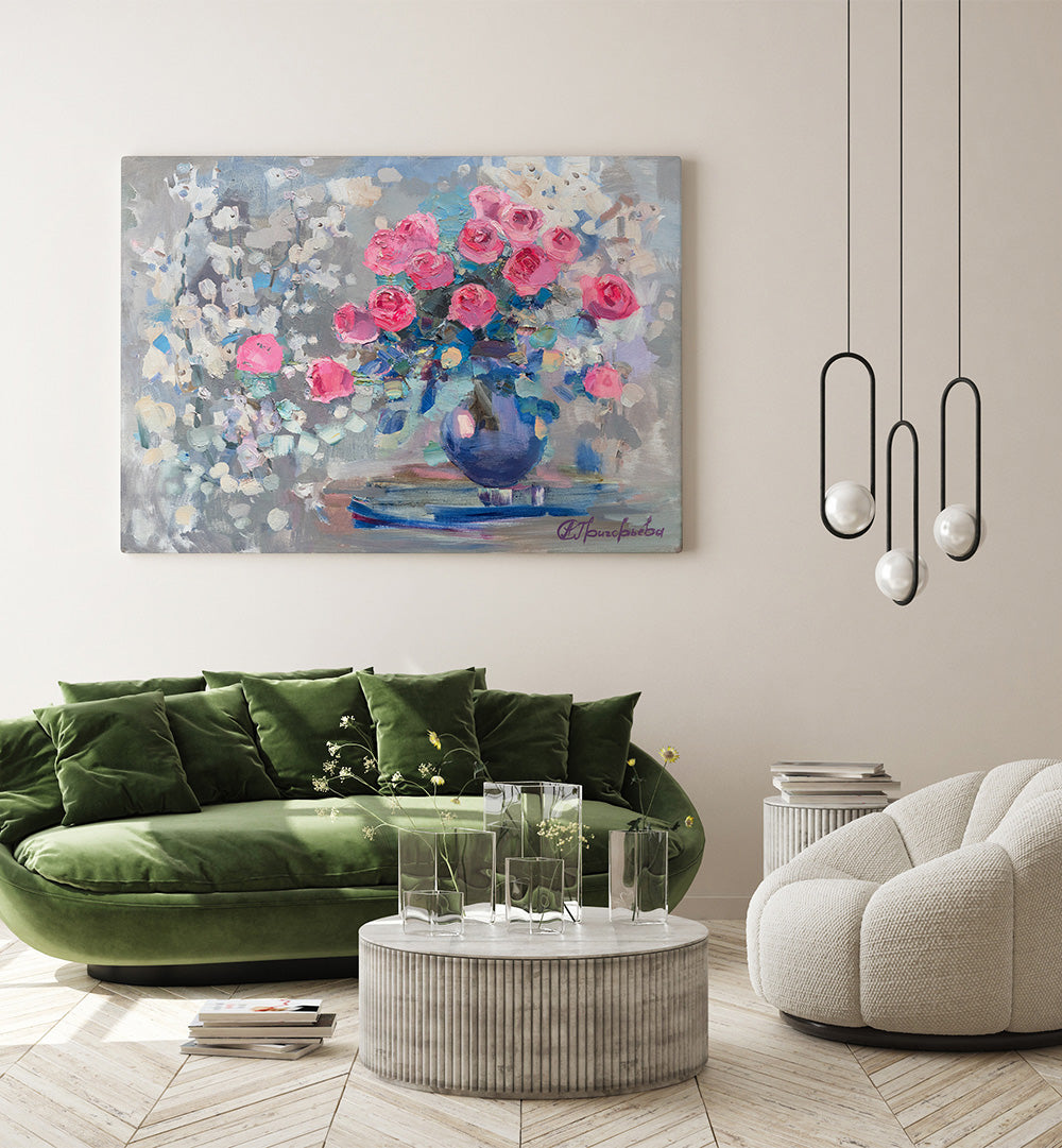 ROSES. SPRING TENDERNESS , FLORAL FLOWER PAINTINGS