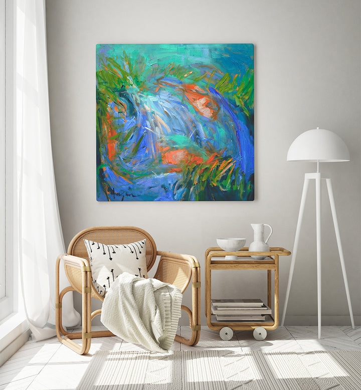 EXPRESSIONIST COLORFUL ABSTRACT VI , ABSTRACT PAINTINGS
