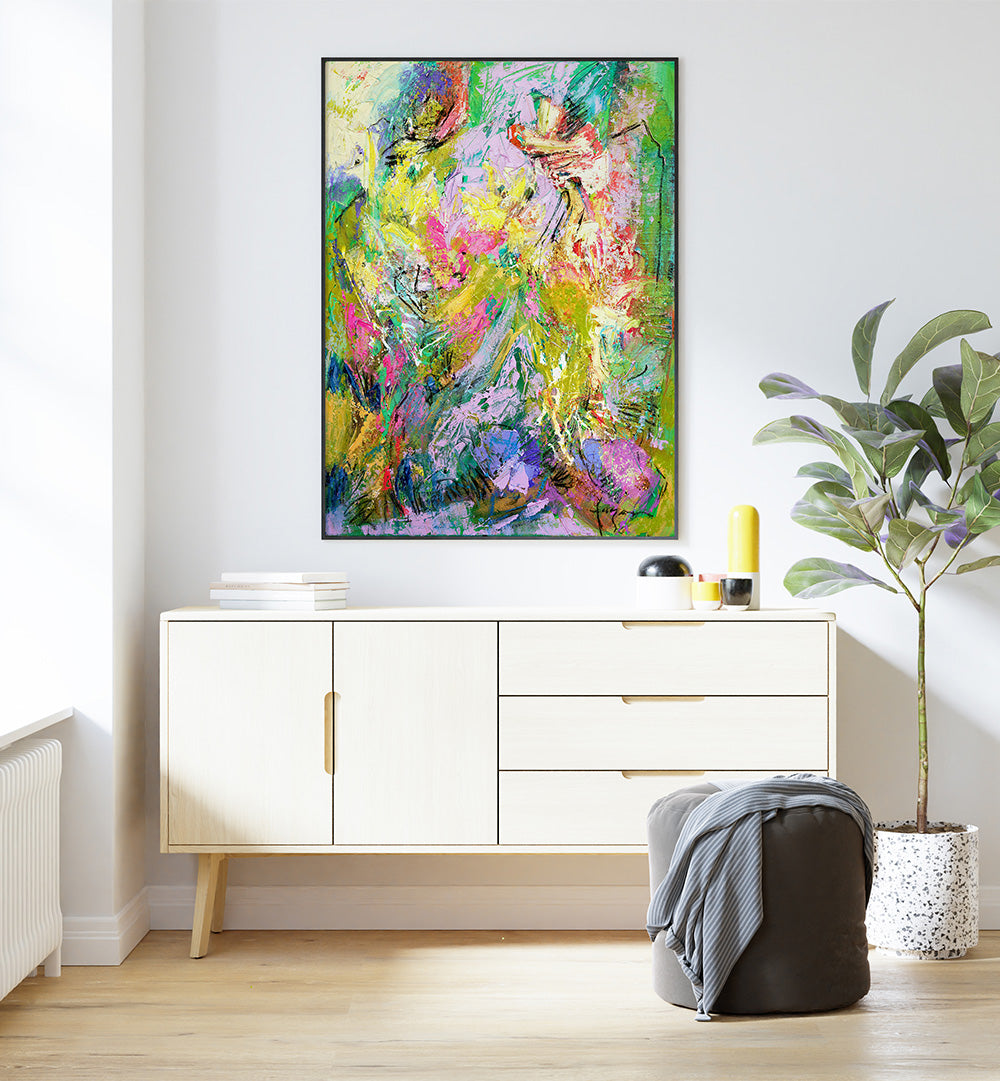 BRILLIANT BLOOM SCAPE I , ABSTRACT PAINTINGS