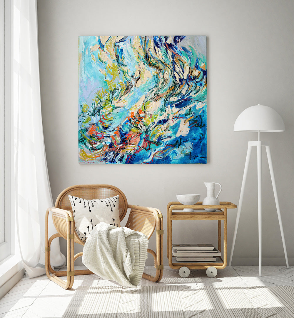 BURST OF BLOOMING LIGHT III , ABSTRACT PAINTINGS