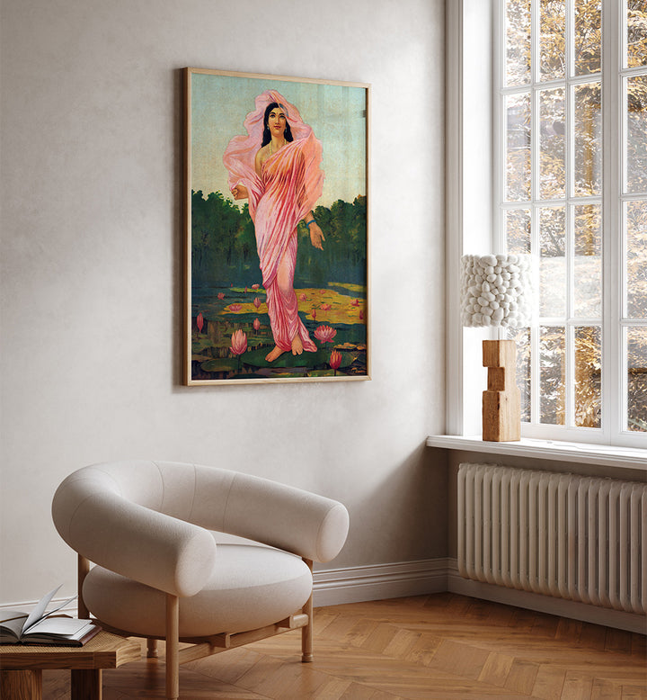 PADMINI THE LOTUS LADY , INDIAN ART PAINTINGS