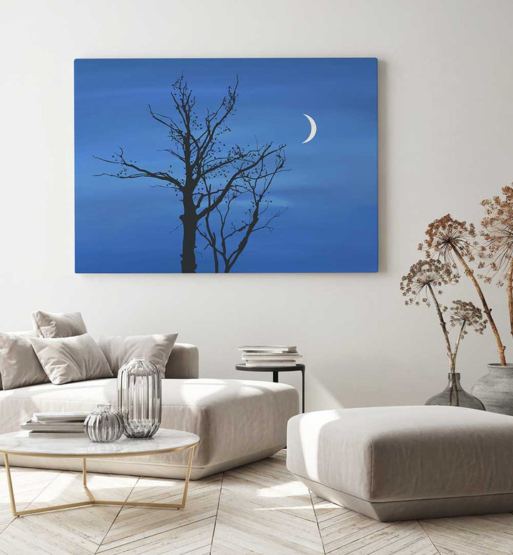 CRESCENT BLUE SKY , LANDSCAPE PAINTINGS