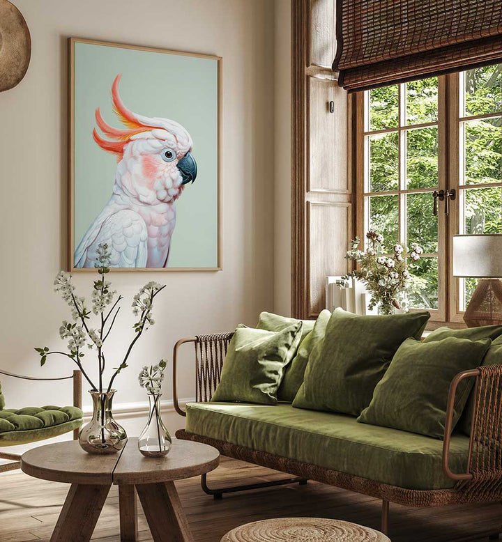WHITE COCKATOO I , ANIMAL PAINTINGS