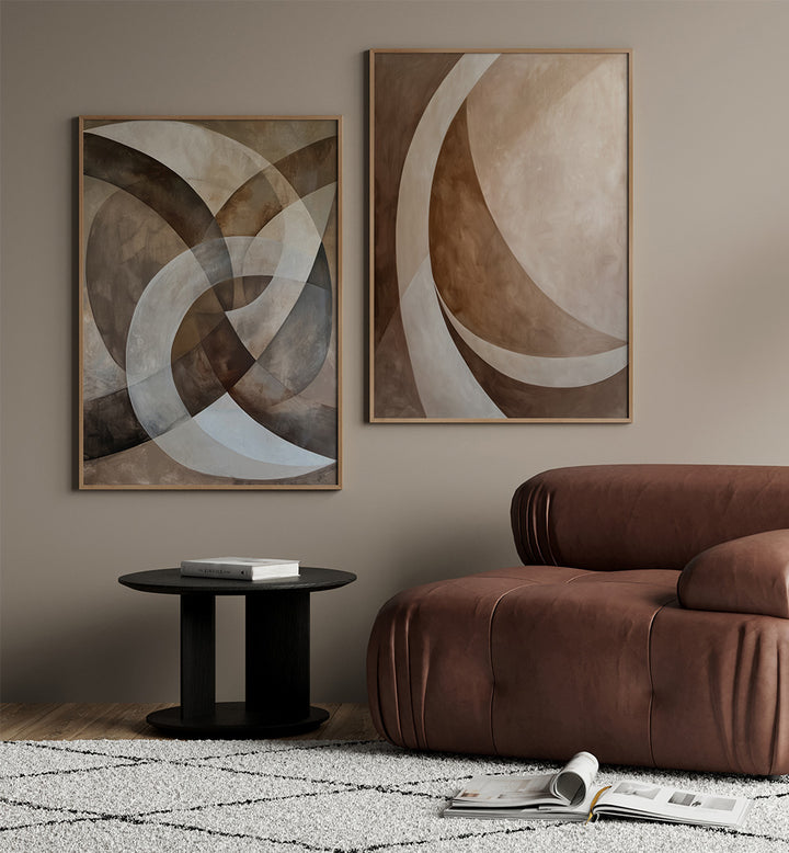 CURVATURE SET , SET OF 2 PAINTINGS